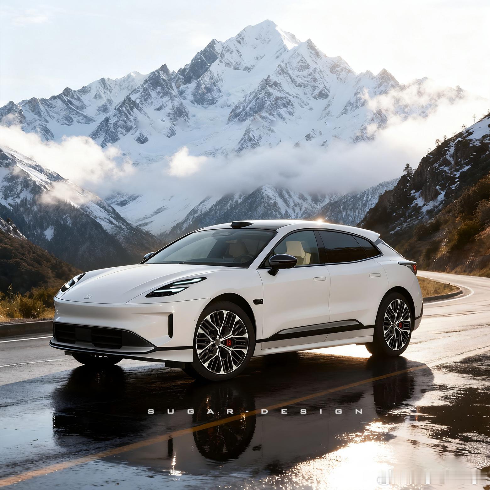 新车前沿预览我与汽车的日常有网友想看极氪001那个废案的设计效果图，那就来一个