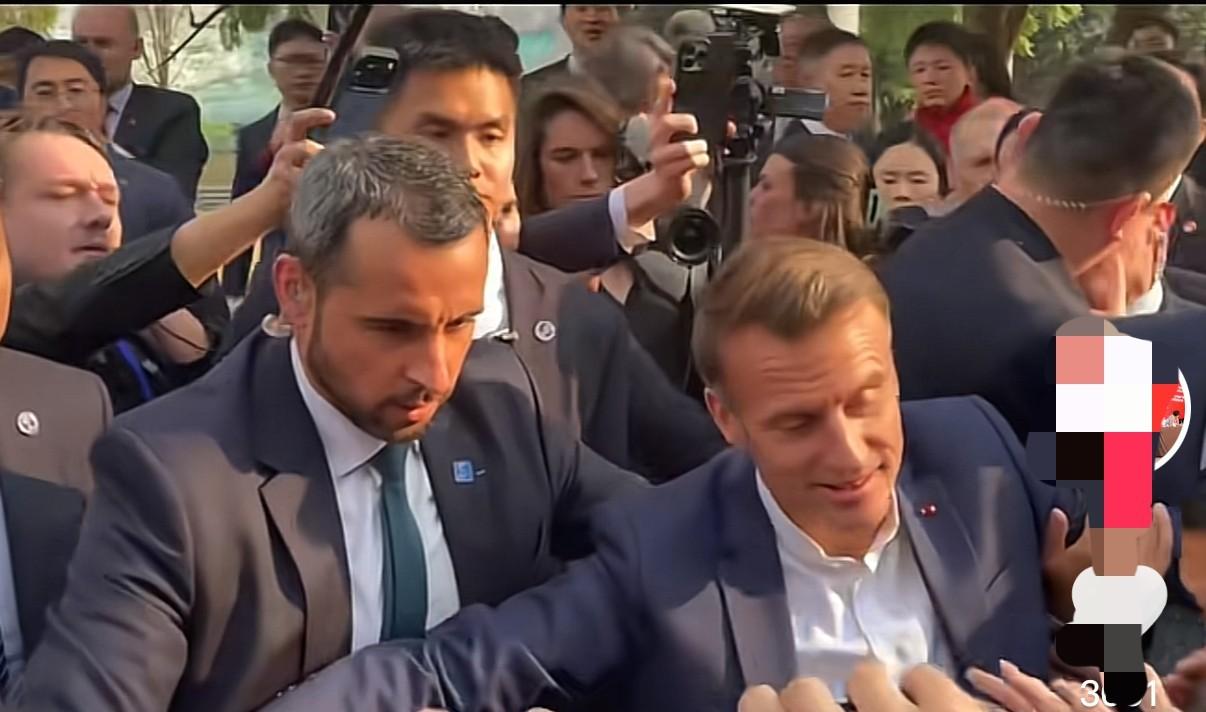 马克龙变网红，学生热情太离谱，后续影响会怎样.马克龙今年四月来中国访问，在杭州