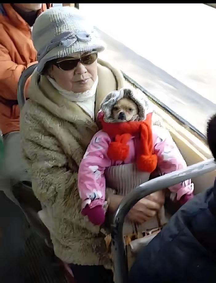 有些老年人孤独到何种程度？她们的怪异行为让人害怕！公交车上一穿着时髦的大