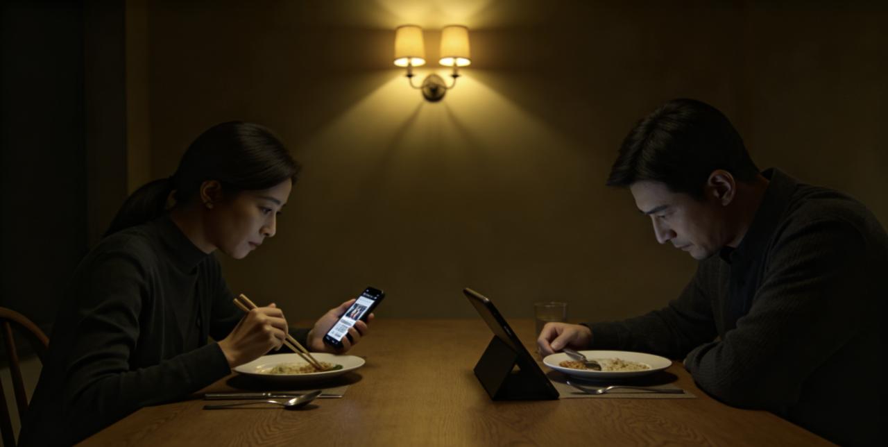 方远结婚七年，和妻子的话越来越少。不是吵架，就是没话说。饭桌上各吃各的，她刷短