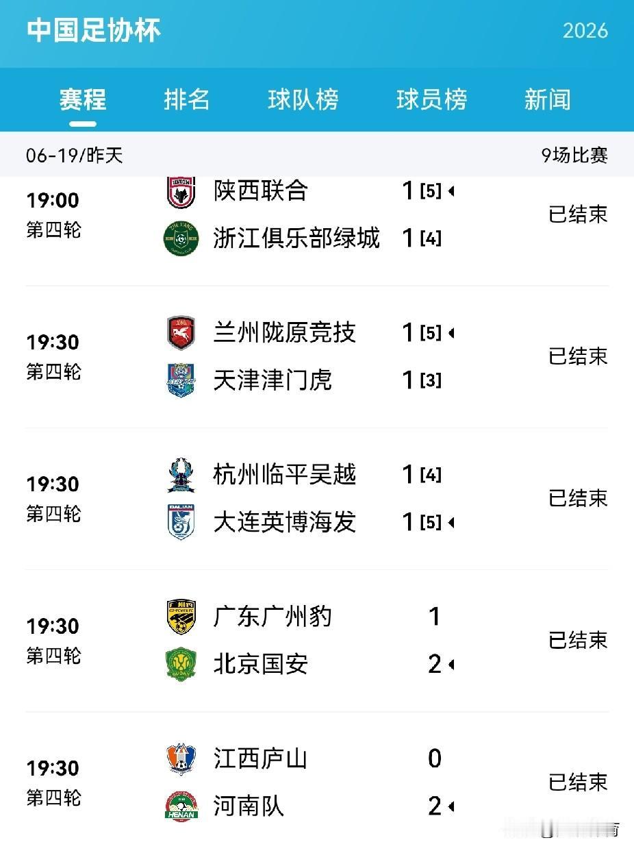 2026年中国足协杯1/16决赛对阵图上半区：石家庄工夫上海申花上海