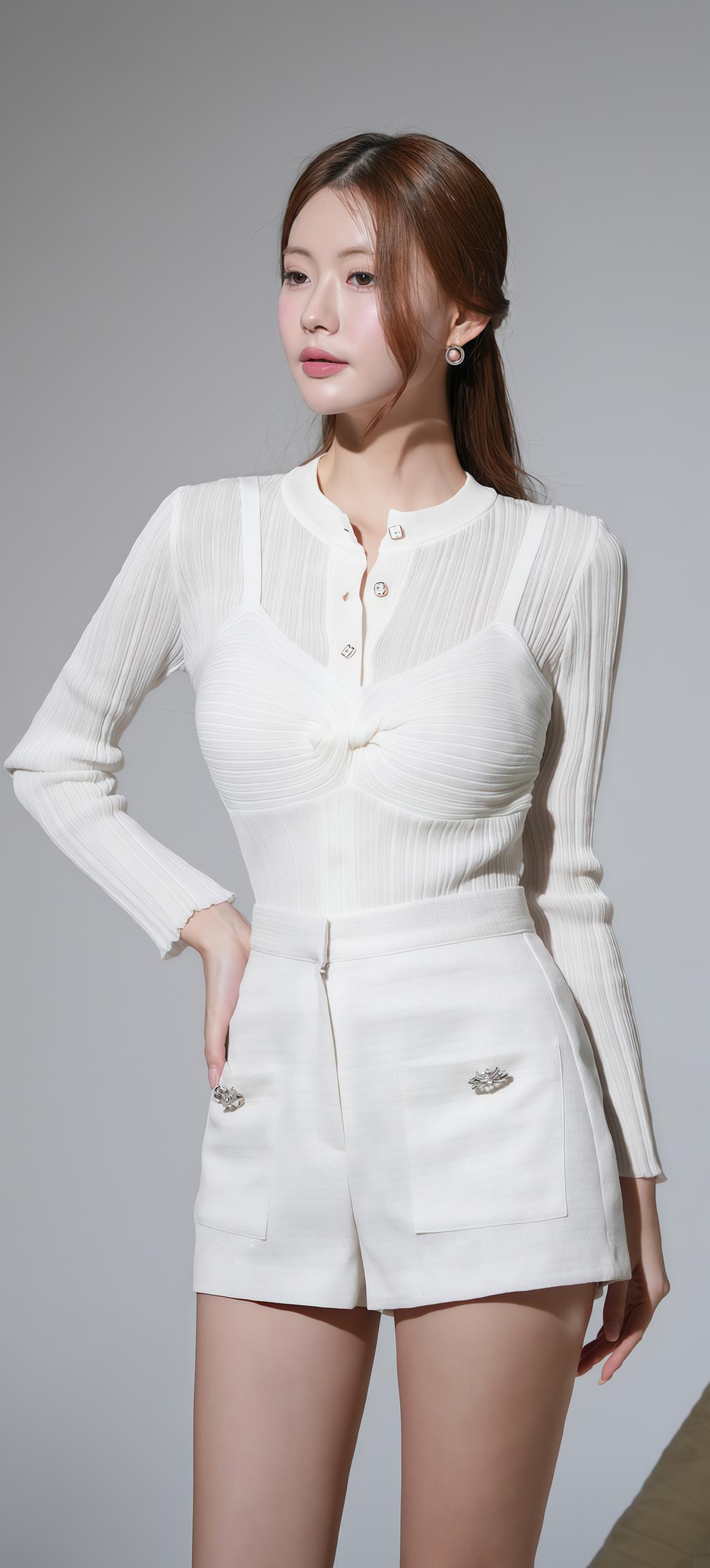 优雅白色短款套装，简约时尚，尽显气质！
