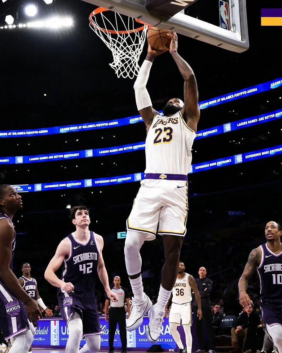 24分+20正负值！詹姆斯用胜利打脸甩锅者湖人24分大胜国王，詹姆斯28分钟1