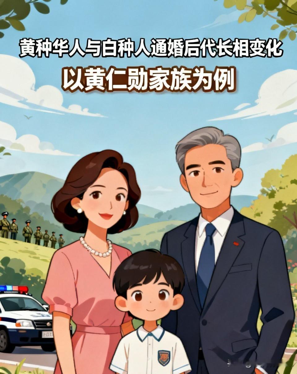 黄种华人跟白种人通婚，华人长相消失得比想象中快！黄仁勋家就是最真实例子一直