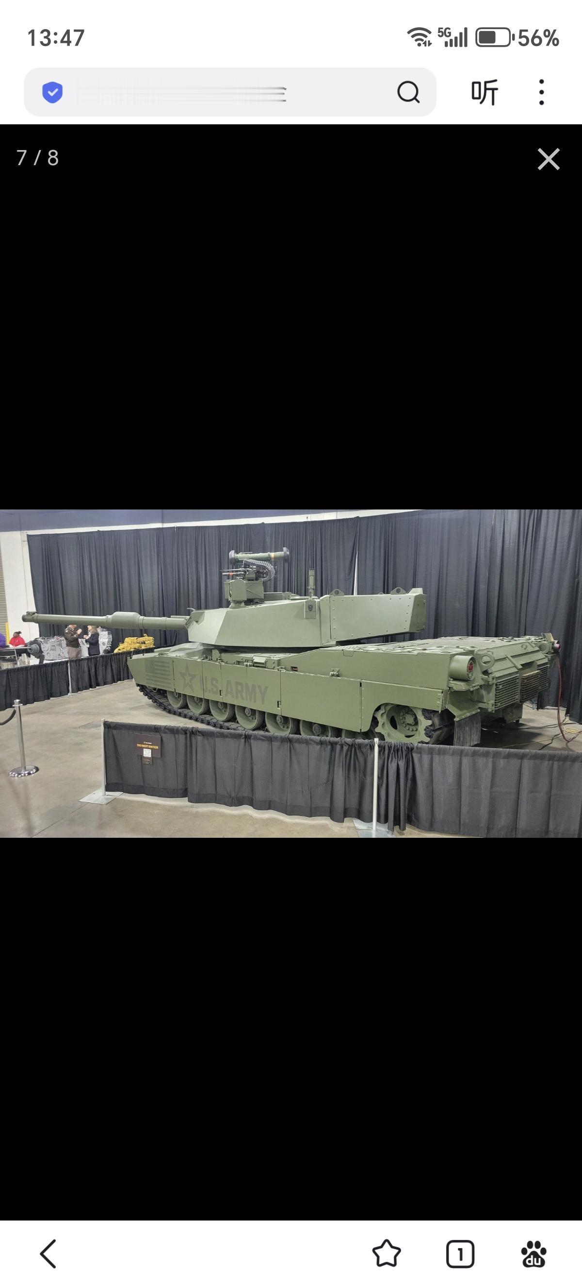 美军M1E3主战坦克早期原型车在底特律车展亮相。实在是难以理解美国陆军到底想