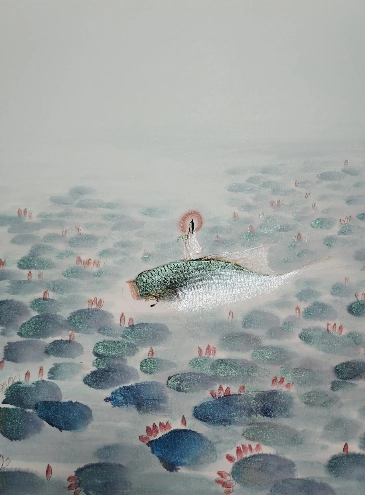 观自在分享一张最近的画哪些中国画才堪称好作品?@非子画鱼@国画雅集心灵治