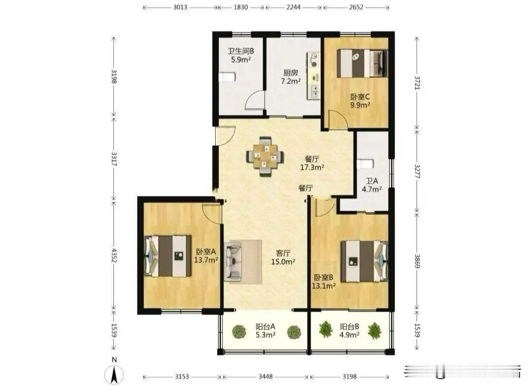 上海的房价惨到什么样了？刚刚看到朋友圈，海江新村飞机户型。122.6平米278