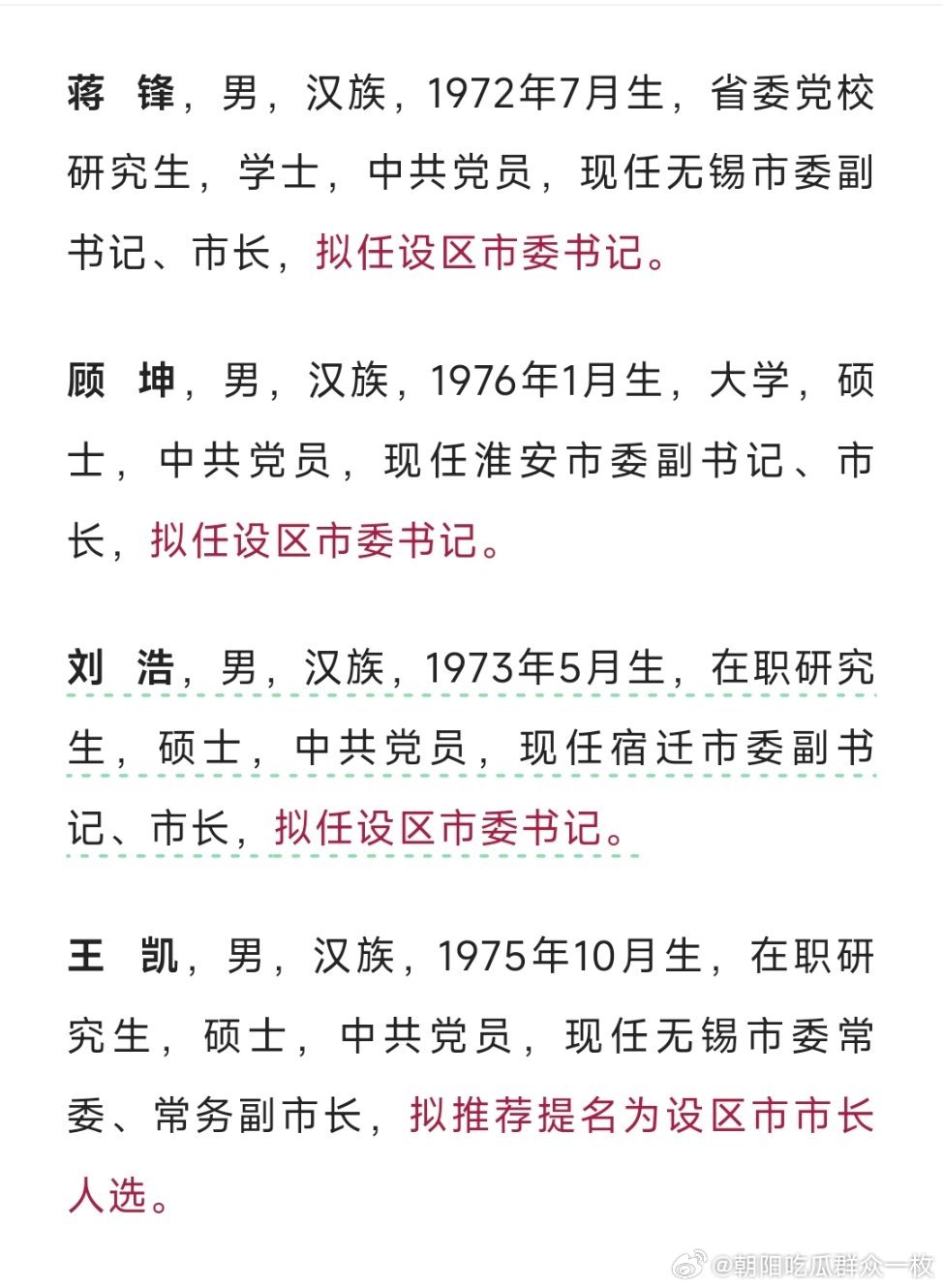 江苏最新任前公示。​​​