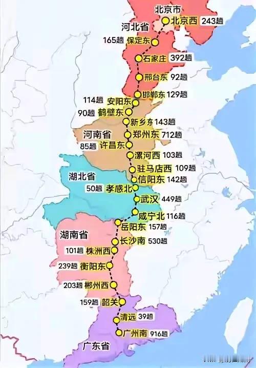 没想到，长沙高铁经停数量这么猛！竟然超过了武汉！这主要得益于长沙的枢纽地位！京