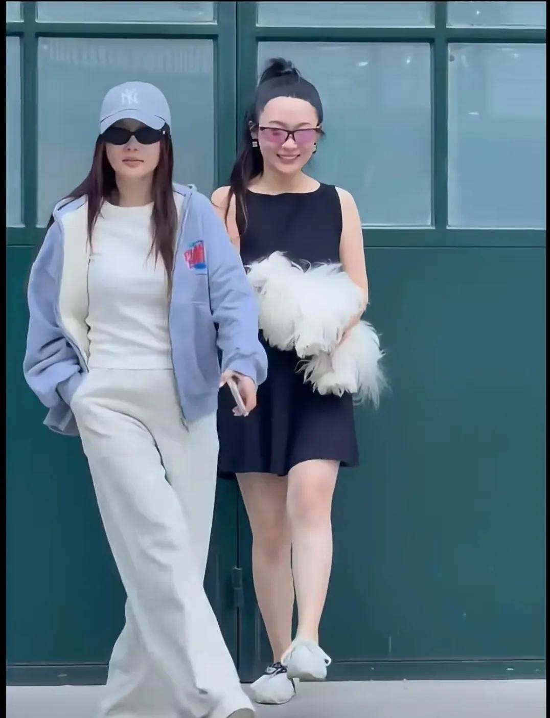 李小璐和霍思燕两家带娃出游，李小璐和贾乃亮带着甜馨，霍思燕和杜江带着嗯哼，六个人