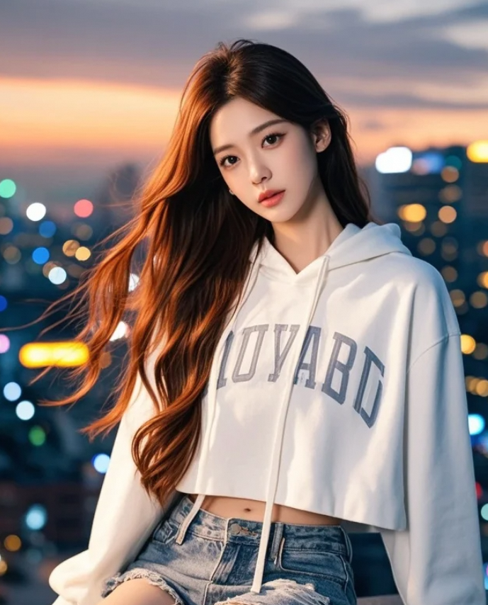 她的美丽如同星空般永恒不朽。