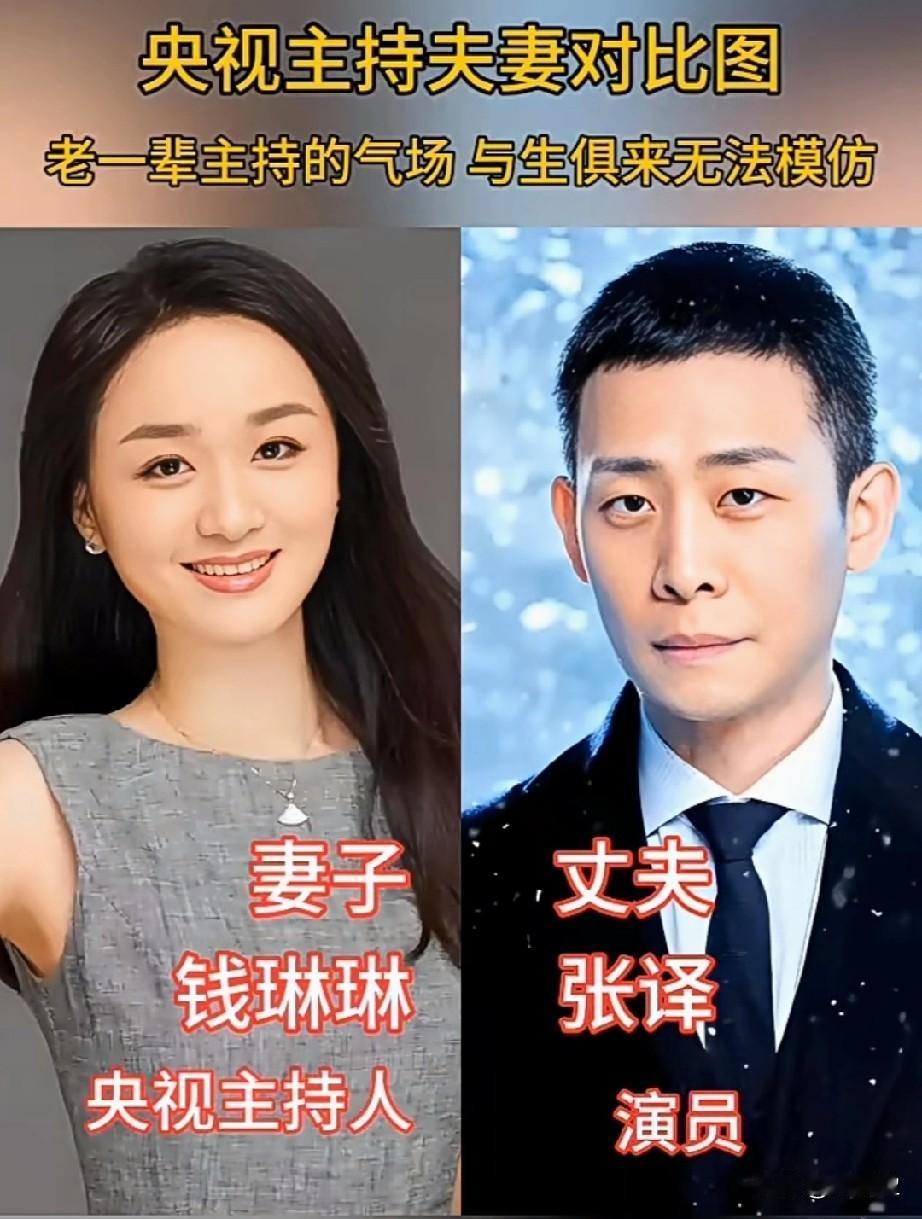 央视主持人夫妻对比每一位主持的气场与生俱来无法模仿，时光会流逝，经典永远长存