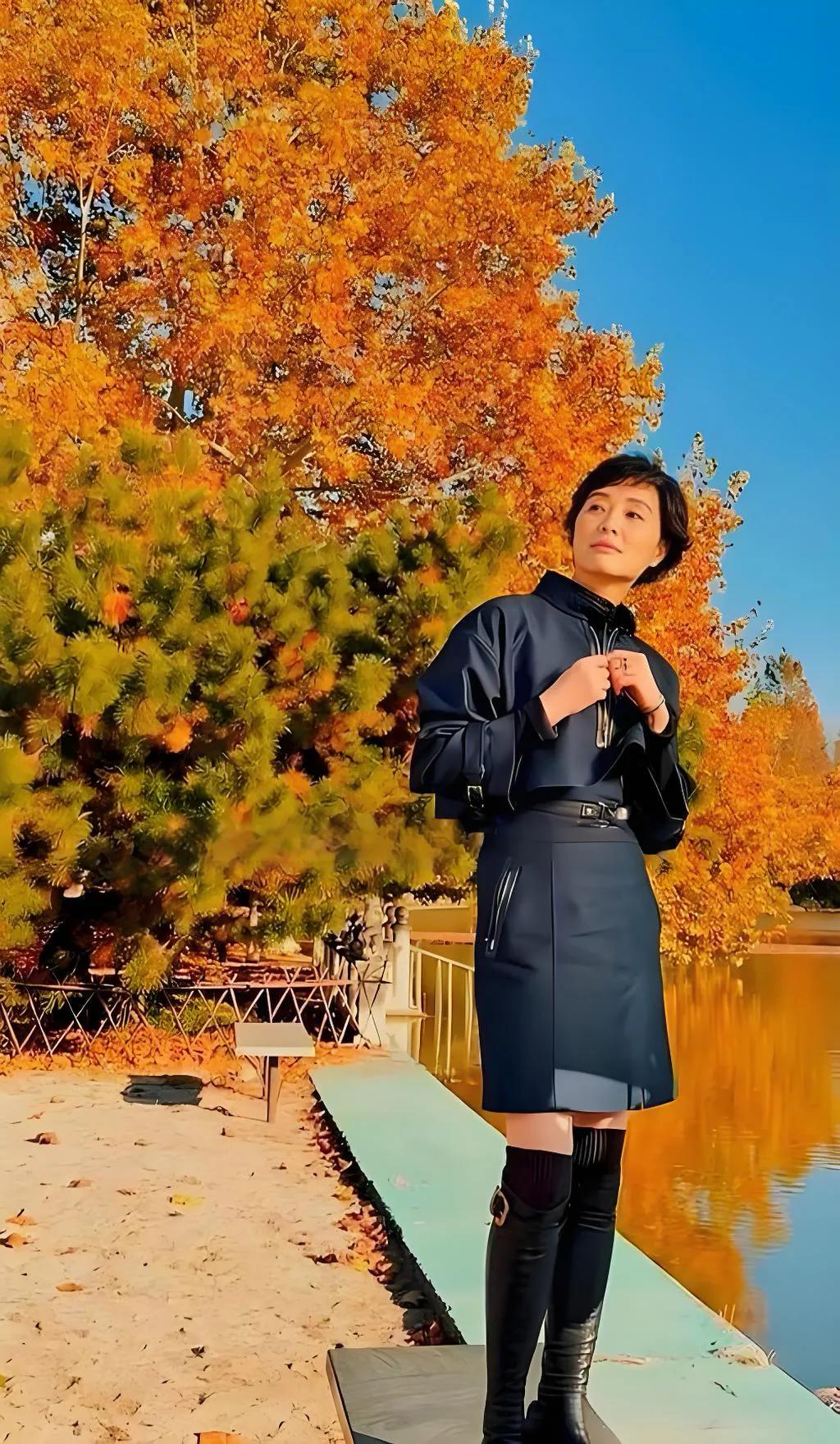 吴越的秋日状态，才是实力派演员该有的样子！不蹭热度不炒话题，拍戏间隙就回归生活