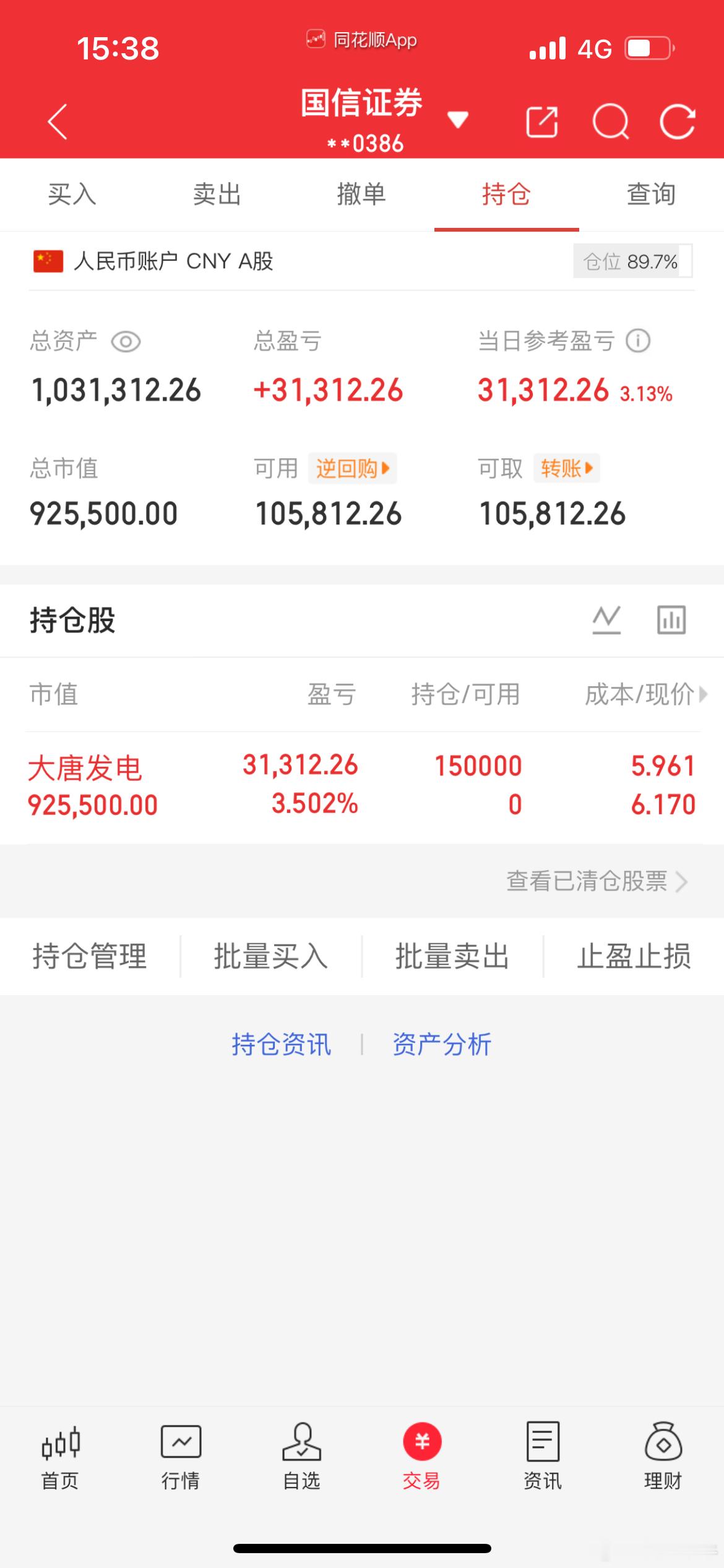 立贴为证！热衷于股票投资者，纳入100w本金，挑战在股市一年翻8倍（第1天