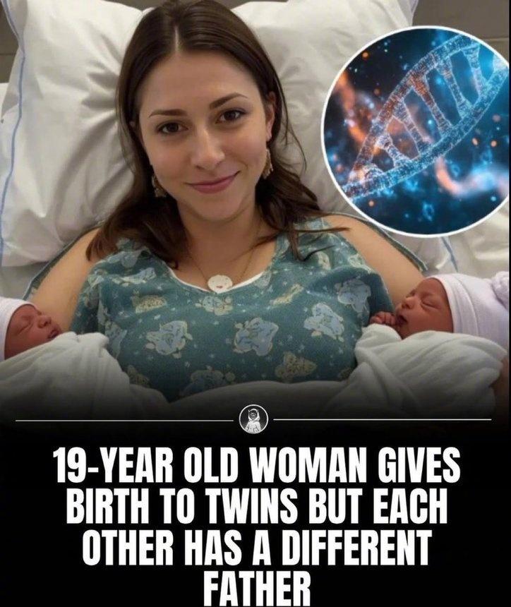 一名19岁女子生下双胞胎，父亲各不相同。事后亲子鉴定确认了极其罕见的情况。她