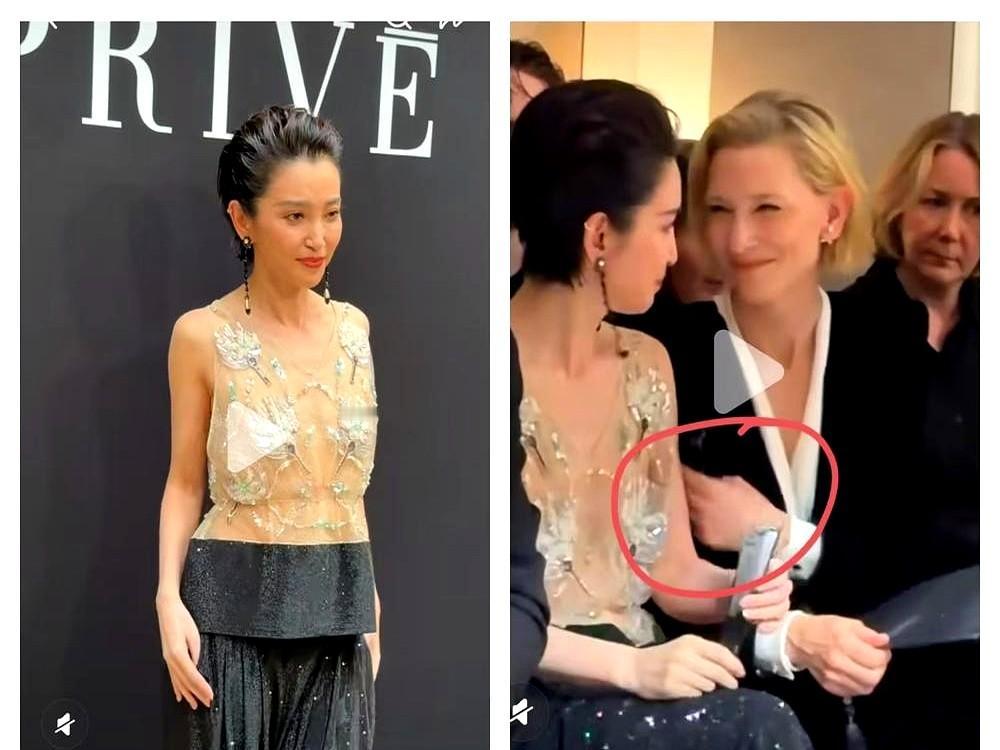 阿玛尼高定秀场，一个细节让人咂摸出味儿来。奥斯卡影后凯特·布兰切特，身体前倾