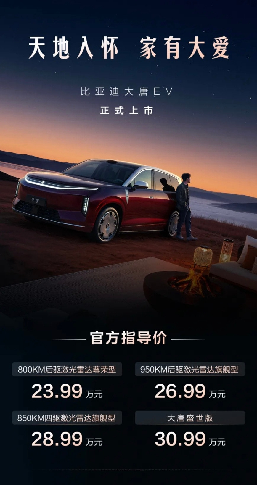 比亚迪大唐真是便宜啊！起步续航800km，全系支持闪充，全系标配后轮转向，全系都