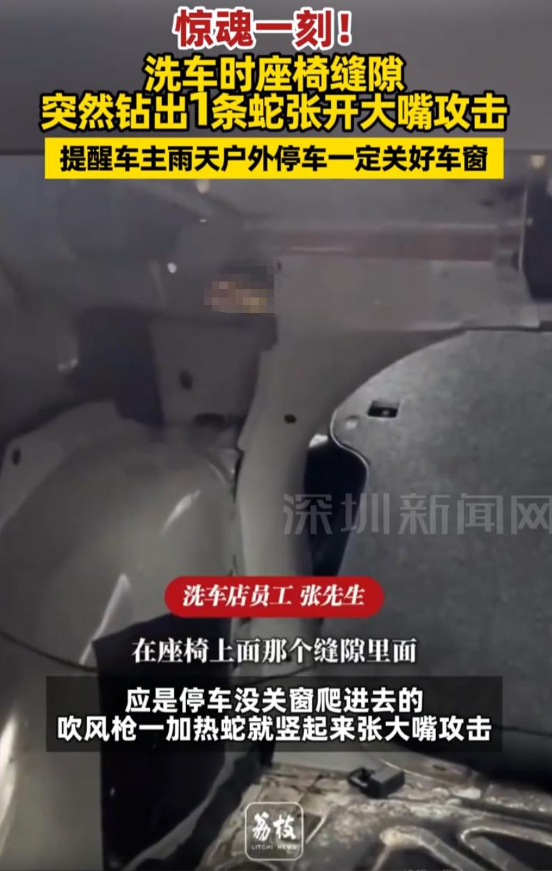 江苏南京，一家洗车店里发生了一件惊险又后怕的事，一名员工在给客户车辆做内饰清洁时