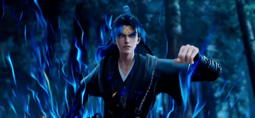 《沧元图》第三季开播，主角孟川与反派千蛐之间的高水准水墨风格打戏。“以刀为笔”、