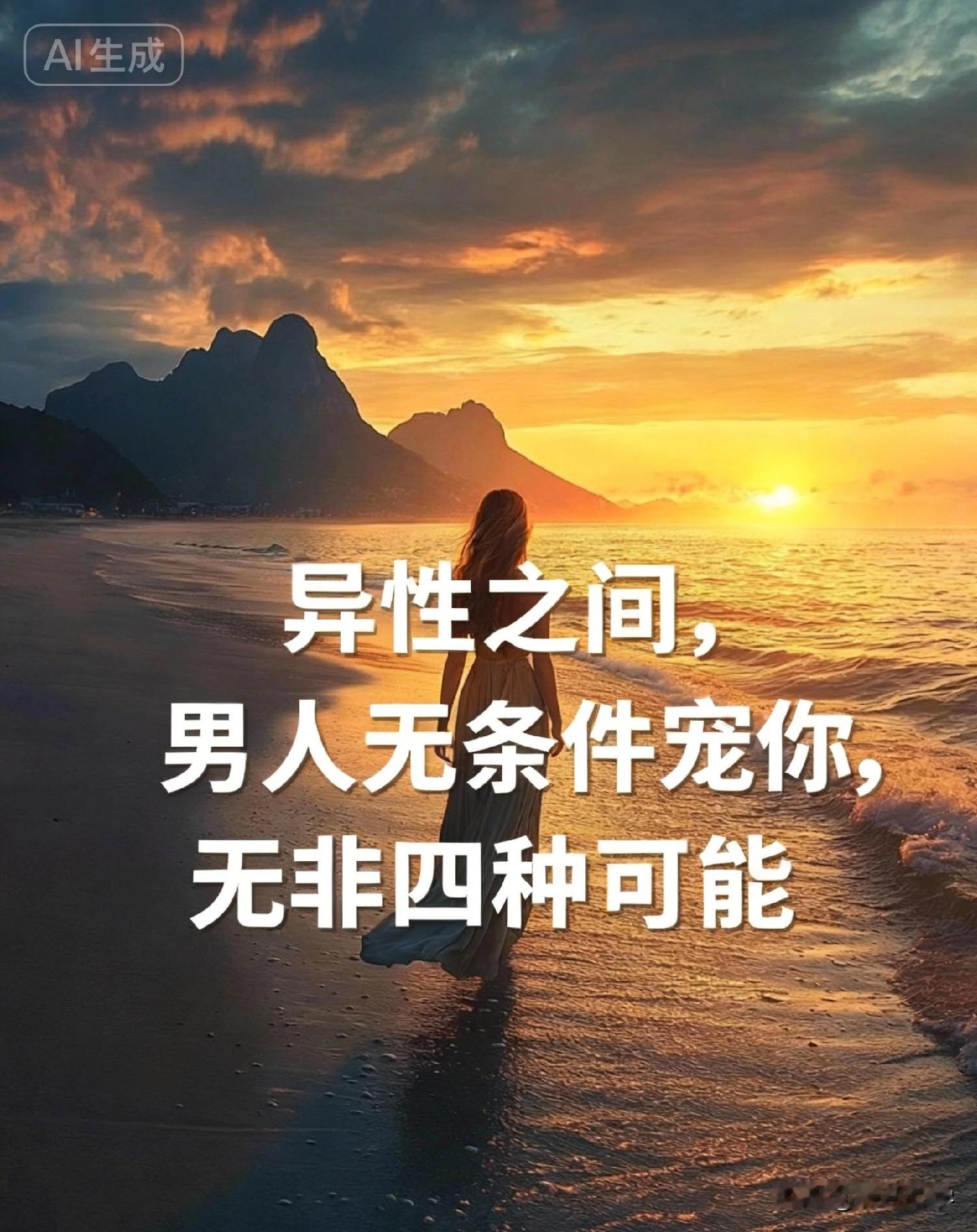 异性之间：发现一个规律，男人长期对一个女人有感觉，无条件宠你，无非四种...