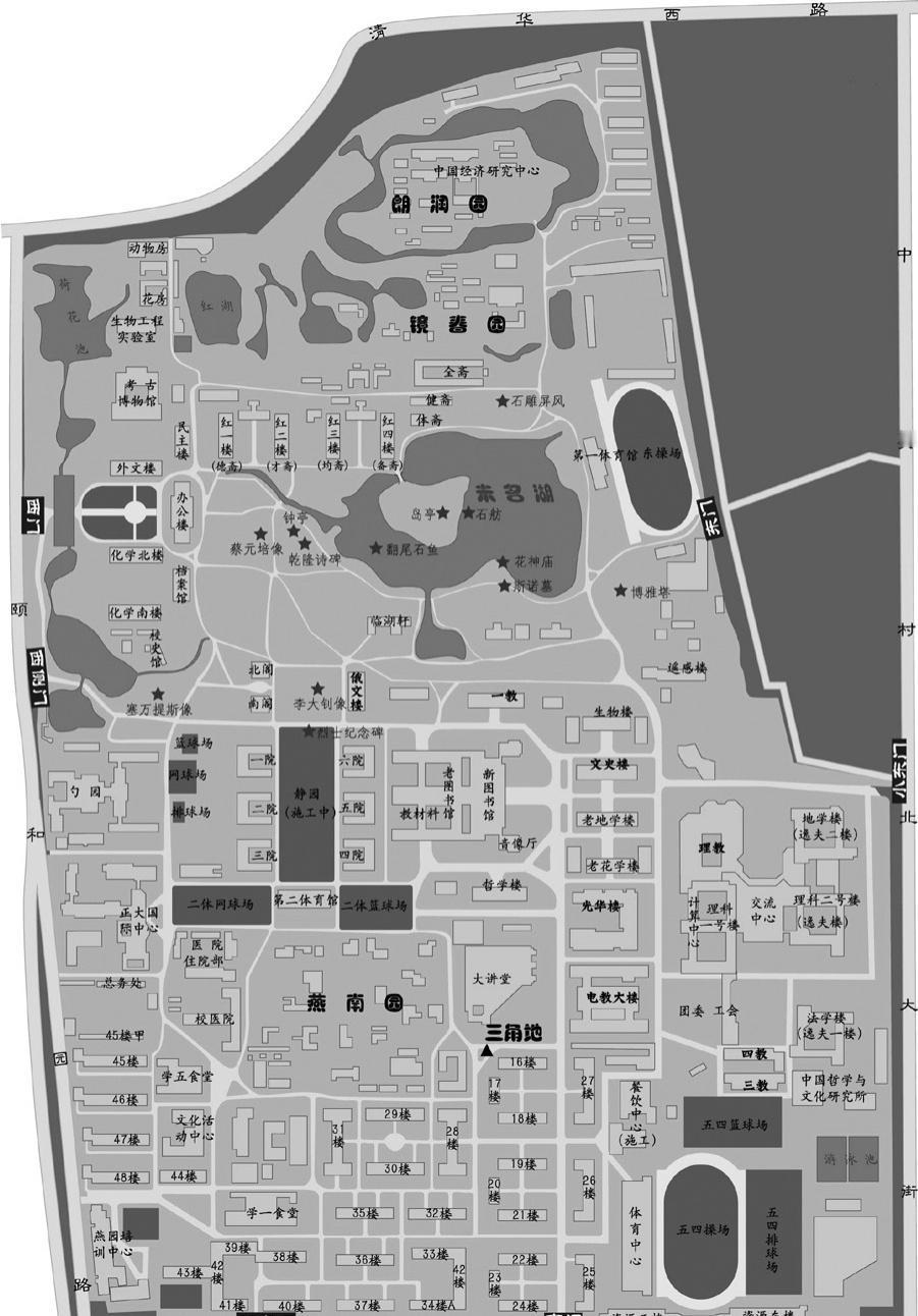 北大校园示意图