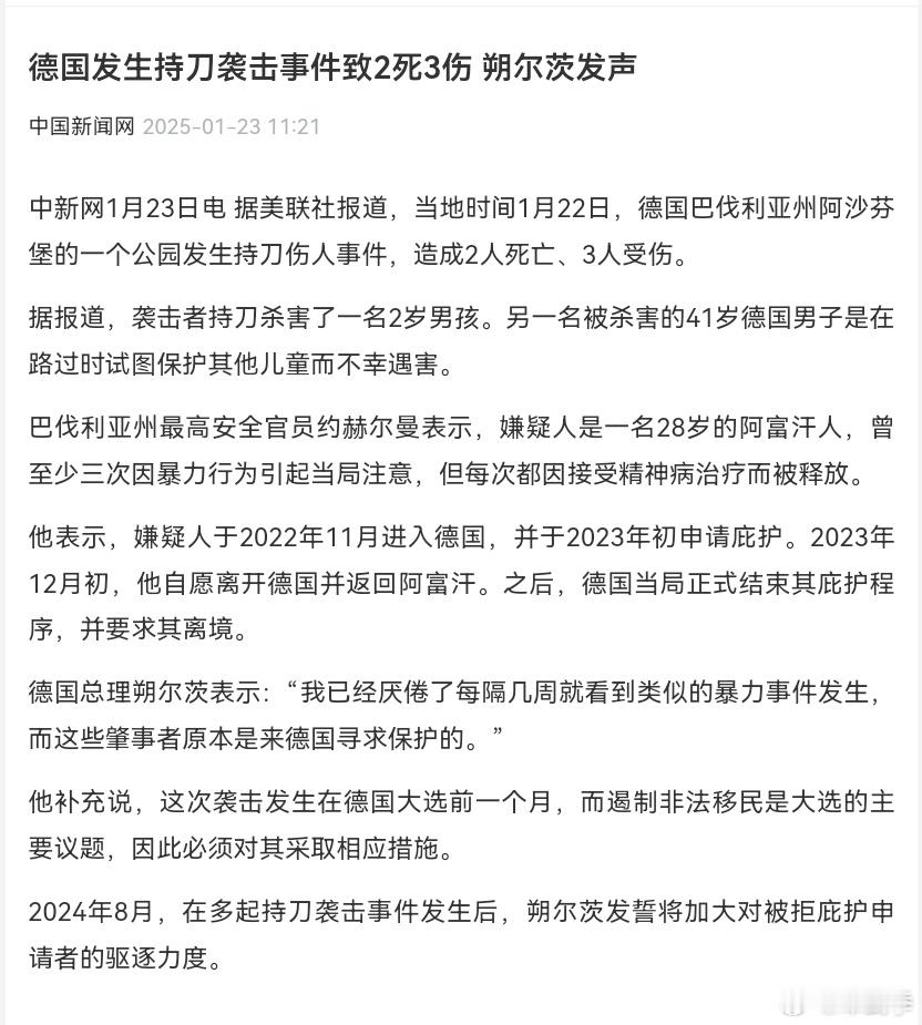 又是阿富汗穆斯林，德国人以为庇护可以让他们感恩，实际上他们只有仇恨。