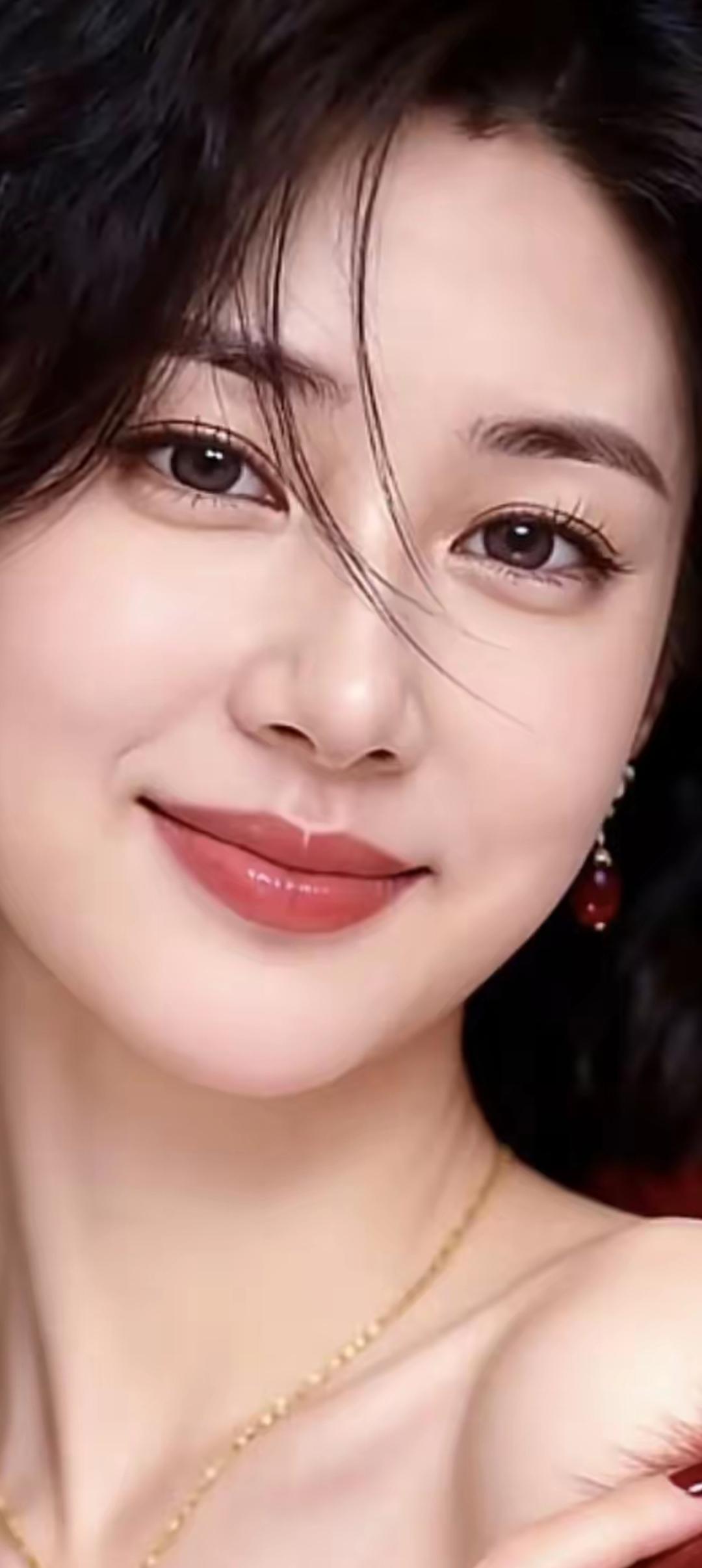 甜美笑容，红唇轻启，优雅气质扑面而来！🌸💄✨