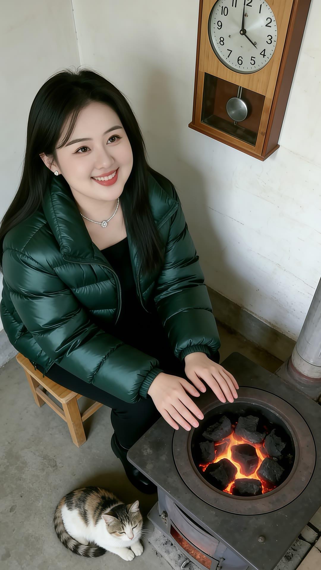 冬日暖阳下，与猫咪共享温暖时光。🌞🐱🔥