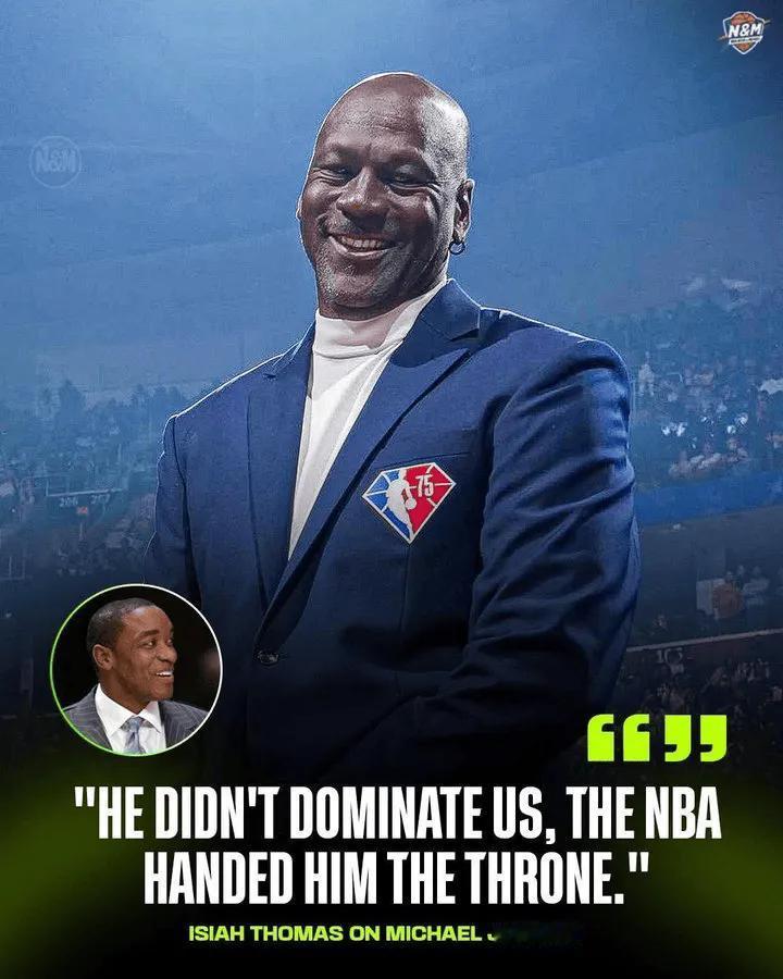 微笑刺客托马斯是不是对传奇缺少了足够的尊重。他谈到乔丹：他没有统治我们，是NB