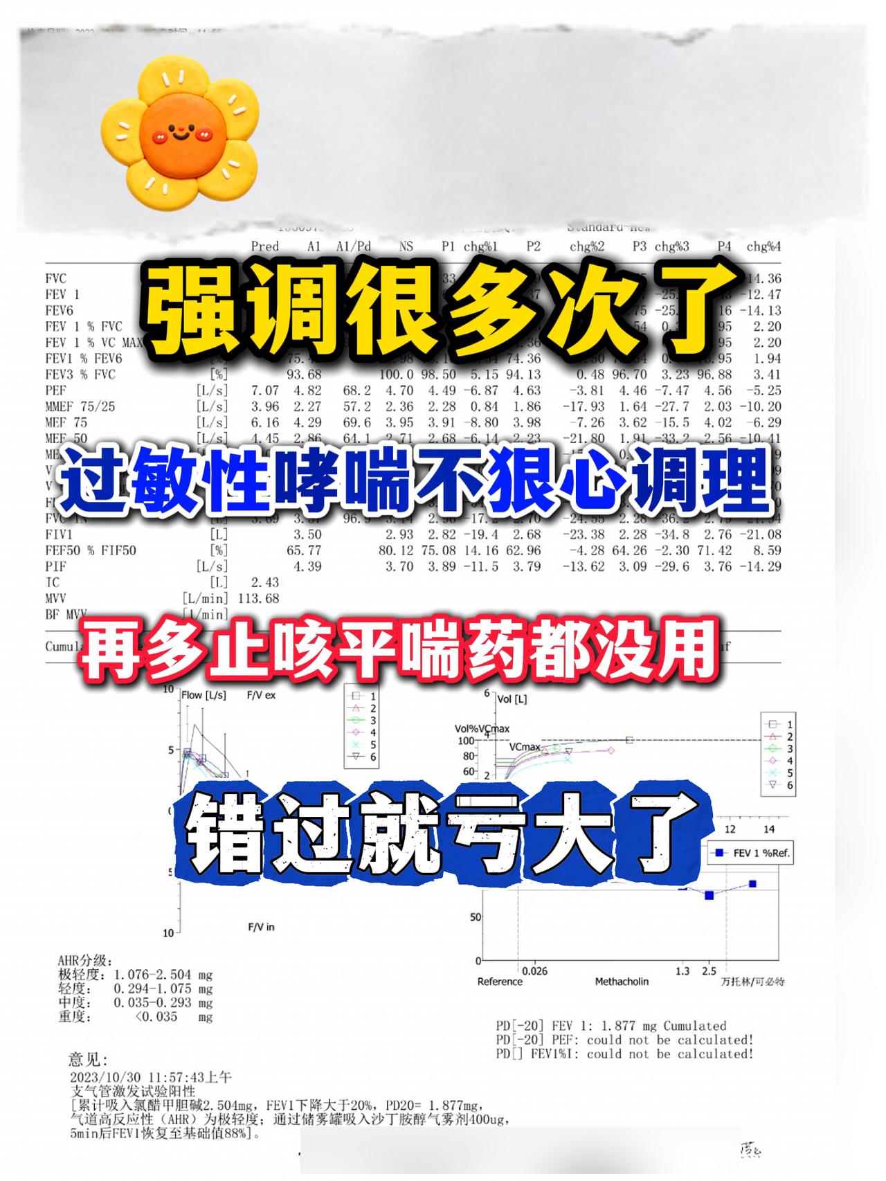 强调很多次了，过敏性哮喘不狠心调理，再多止咳平喘药都没用，存好只发一次我反复跟