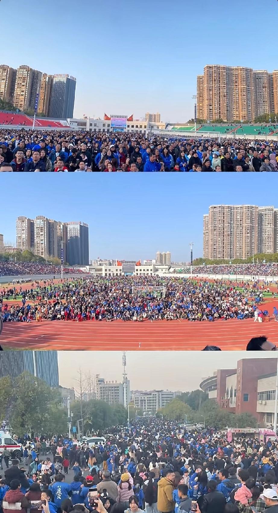 总说小城没故事？昨晚，三万人挤爆了一座省城的体育场。他们不是去看球。是去朝