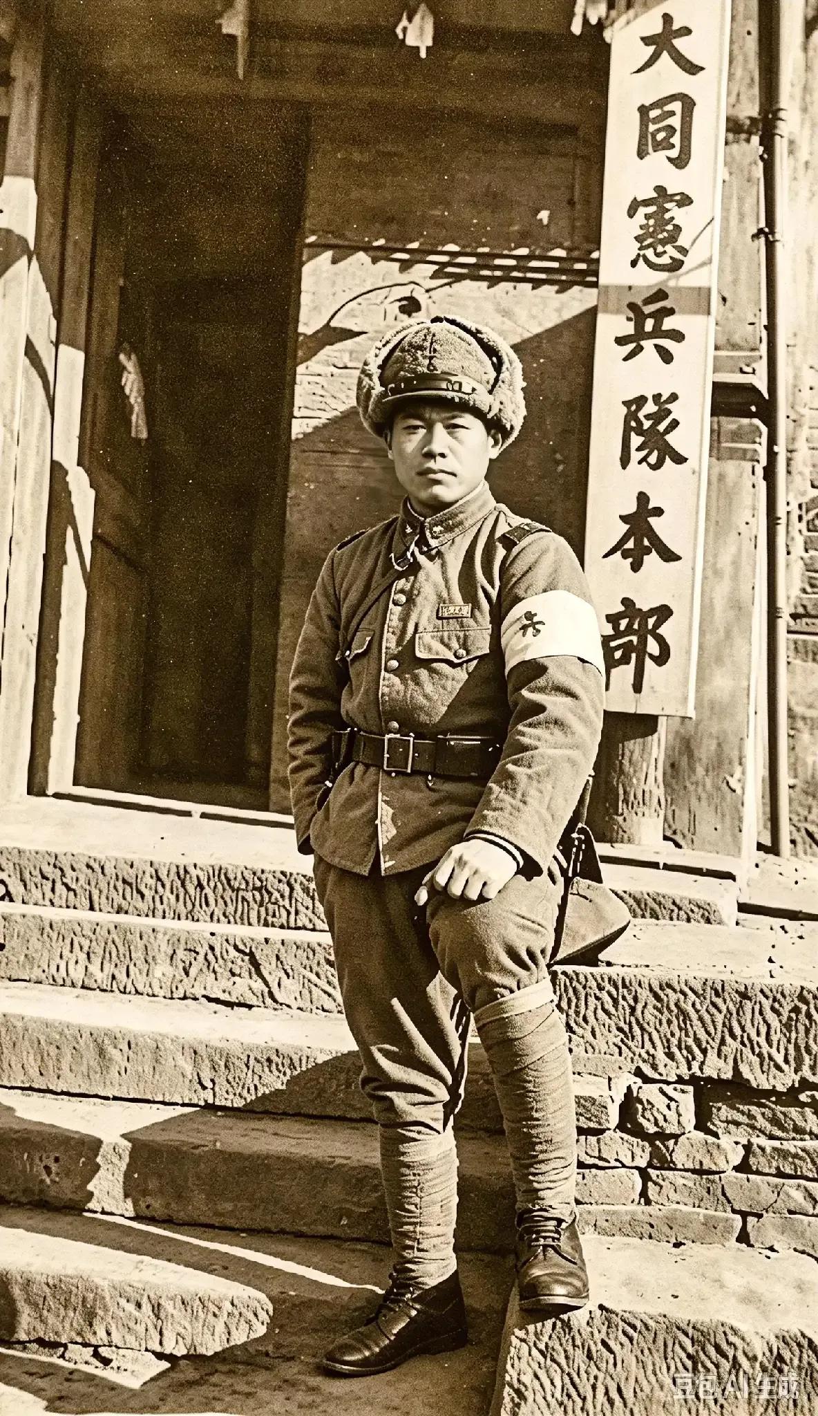这个日本鬼子“短小精悍”，身体看着挺结实，吃穿还不错。它们侵