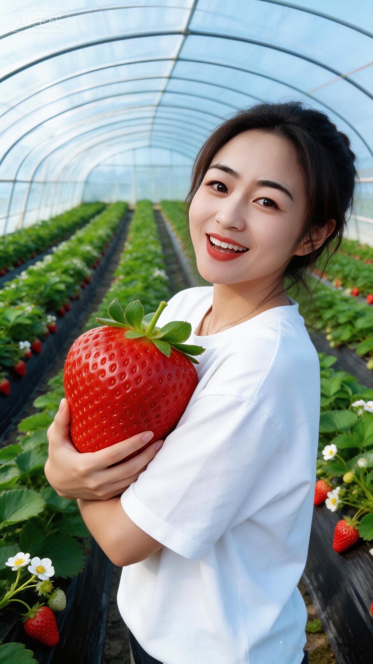 草莓采摘的快乐时光🍓😊