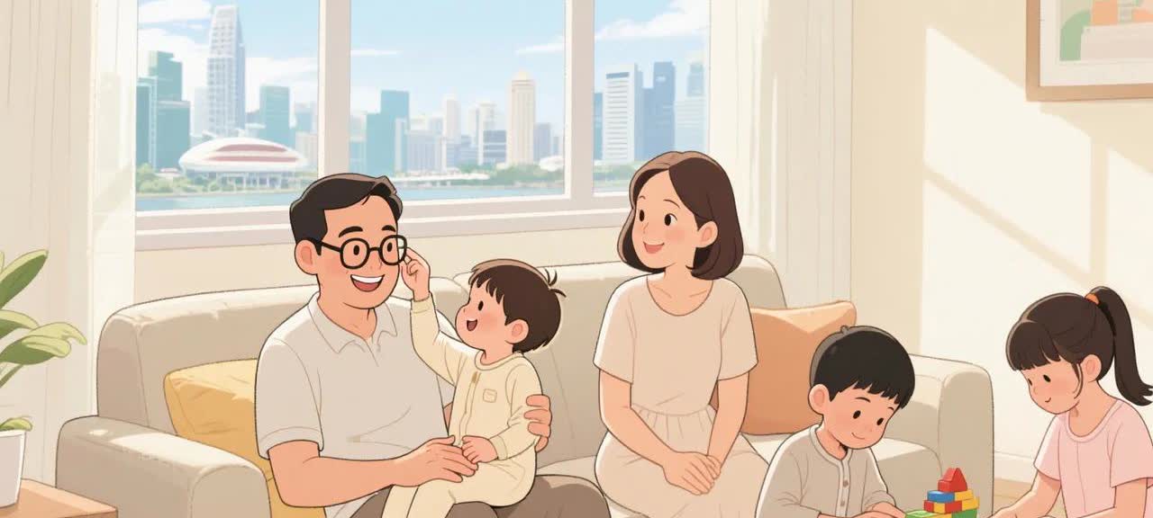 弟弟年近五十时与前妻离婚，之后去了新加坡。在那里，他结识了一位比自己小十三岁、带