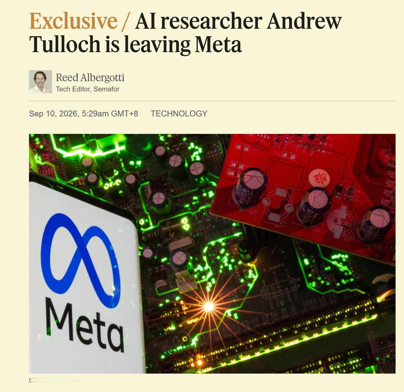 号称全Meta、甚至全行业薪酬最贵的AI研究员（坊间传言薪酬包高达6年15亿美元）、由扎克伯格亲自从