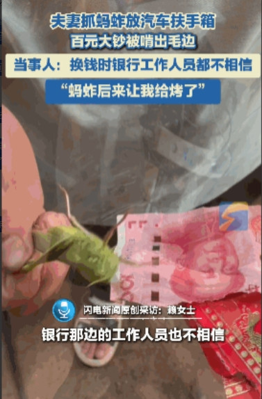“代价太大了！”8月4日，湖南永州，一对夫妻在路边抓了几只蚂蚱，因为没有地方装，