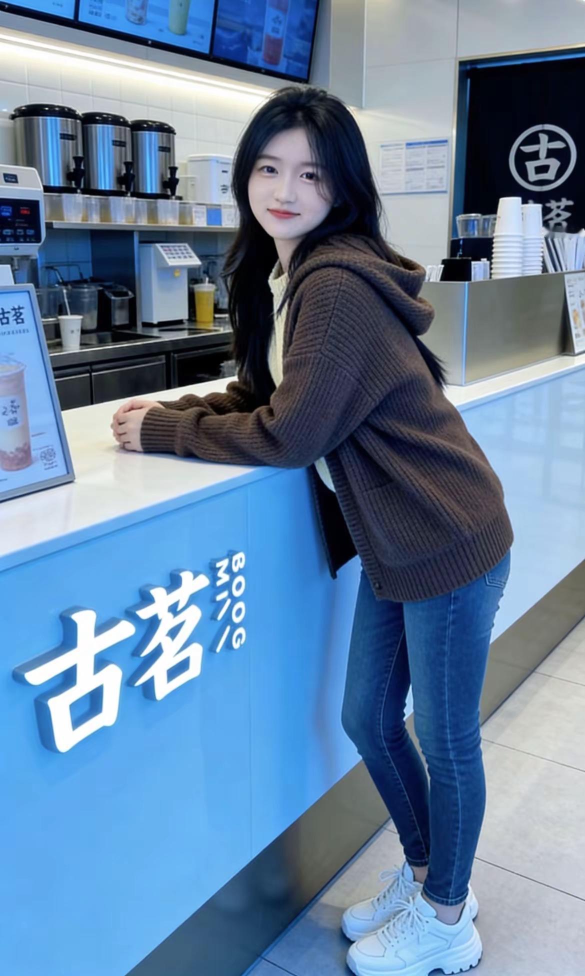 奶茶和甜妹，总得有一个吧。一杯古茗，在奶茶店的角落虚度时光，慵懒又惬意，这大概就