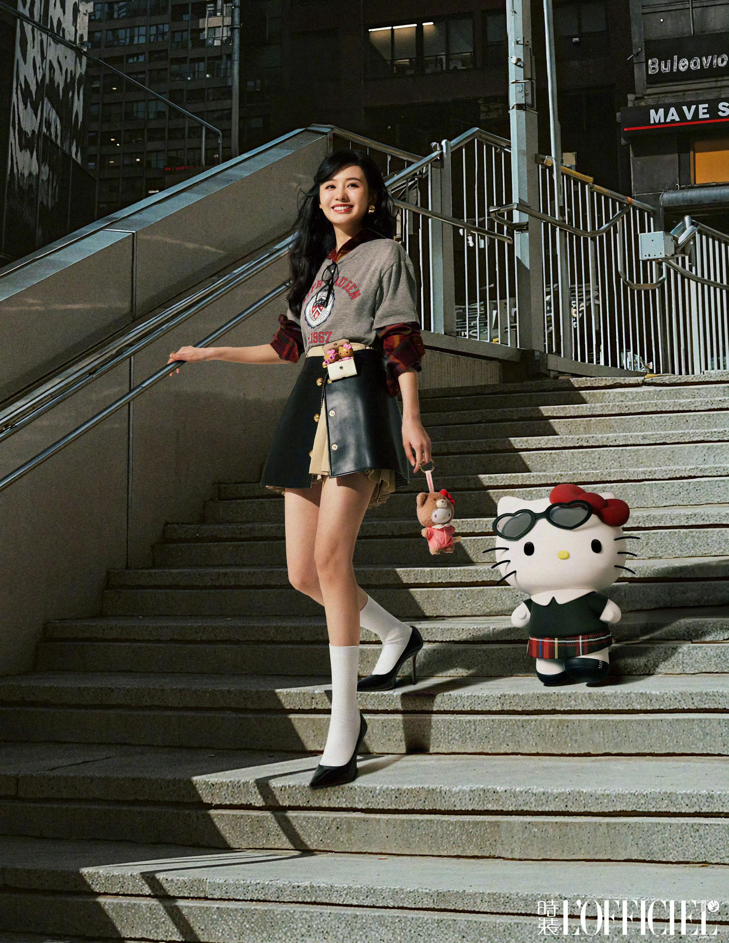 郑合惠子，Kitty甜妹子时装画报，百搭穿搭甜美怡人​​​