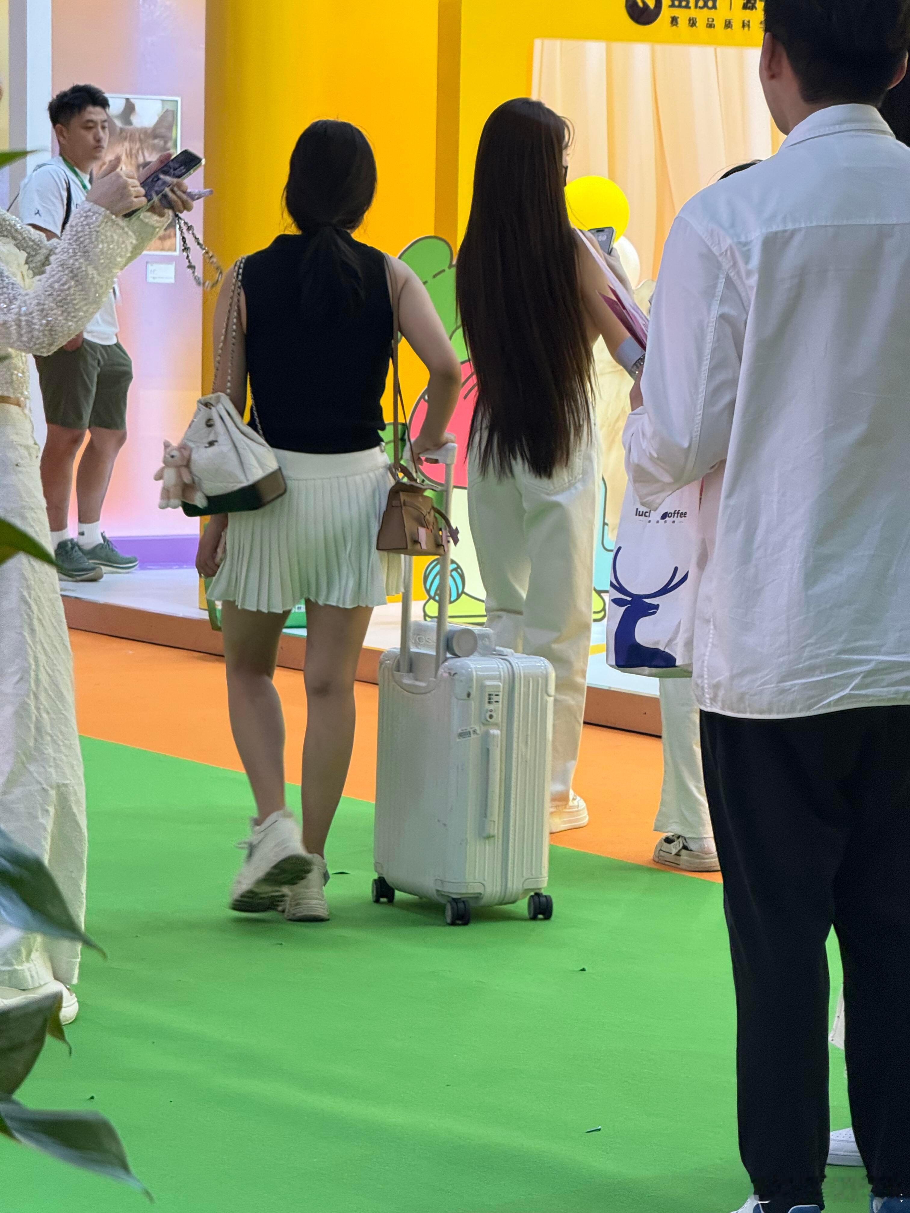 宠物展偶遇叶珂叶珂产后身材状态很喜欢小宠物啊​​​