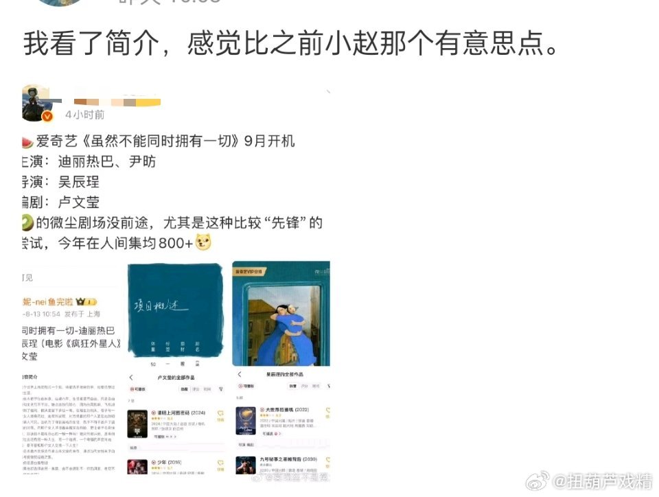 同样是短剧，网友说热巴的饼比赵好​​​