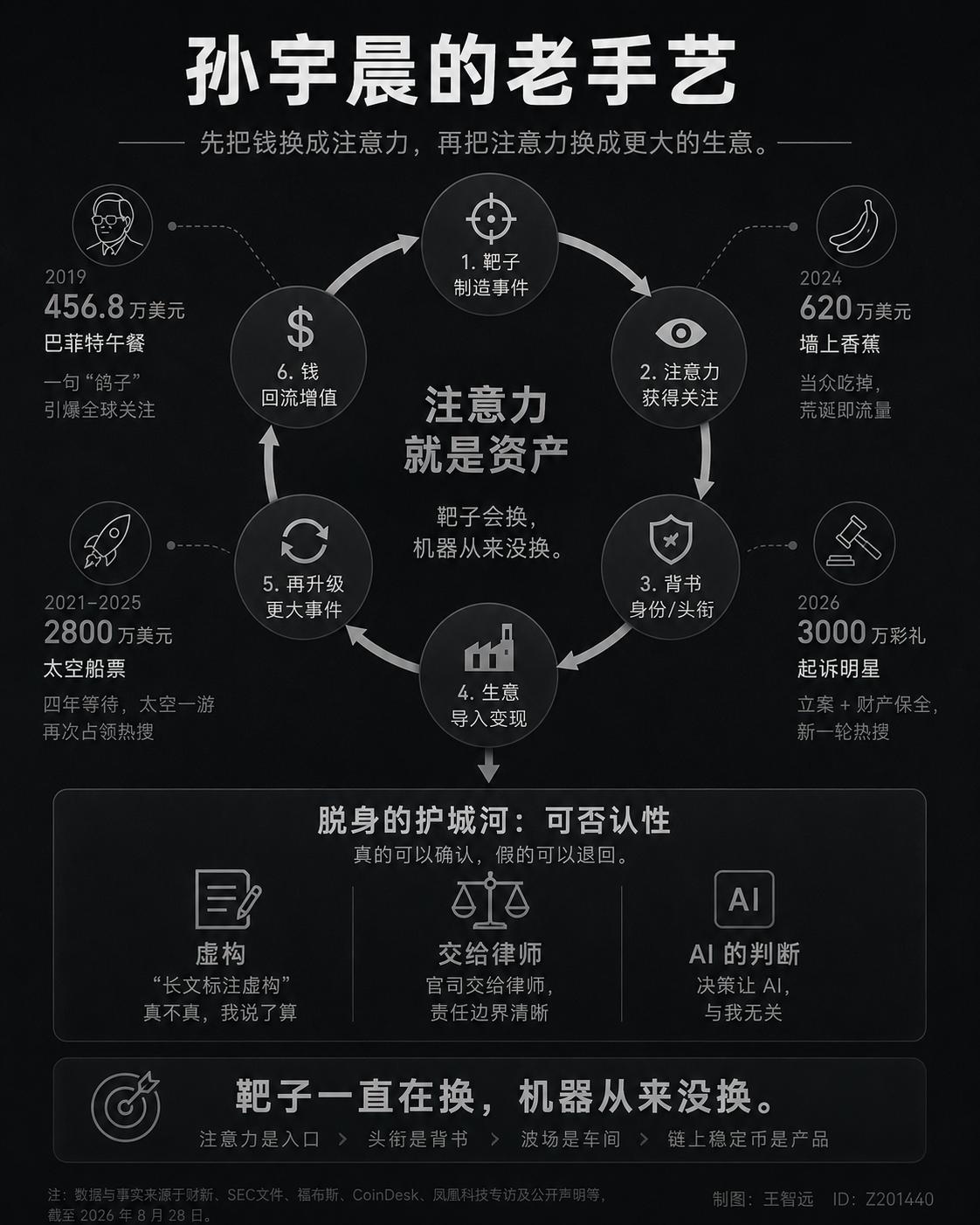 孙宇晨这套玩法，他练了20年；2019年花456万美元拍下巴菲特午餐，转头