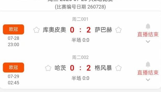 今天凌晨刚刚比完的这两场欧冠资格赛，大家都猜中比分或者结果了吗？小编首先要恭喜