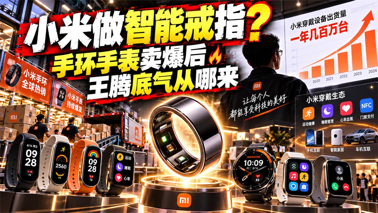 小米手环手表一年几百万台的量，王腾凭什么敢做智能戒指