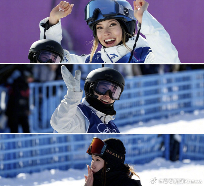 【#谷爱凌第一滑暂断档领先#】2月9日19:30，中国选手谷爱凌和队友向金牌发起