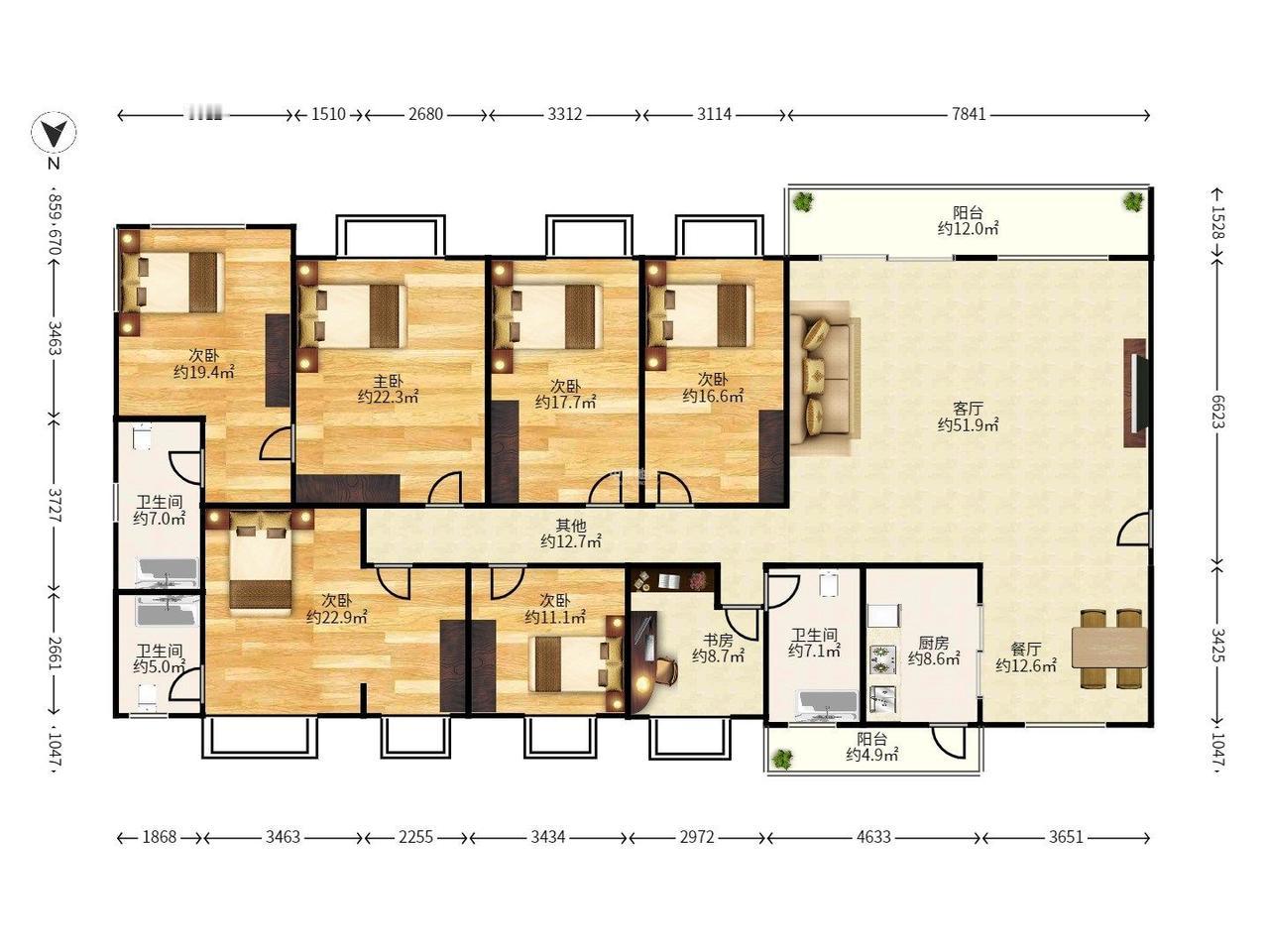 深圳龙岗清林龙城学区稀缺超大平层​250平，好像是这个片区唯一一套放售