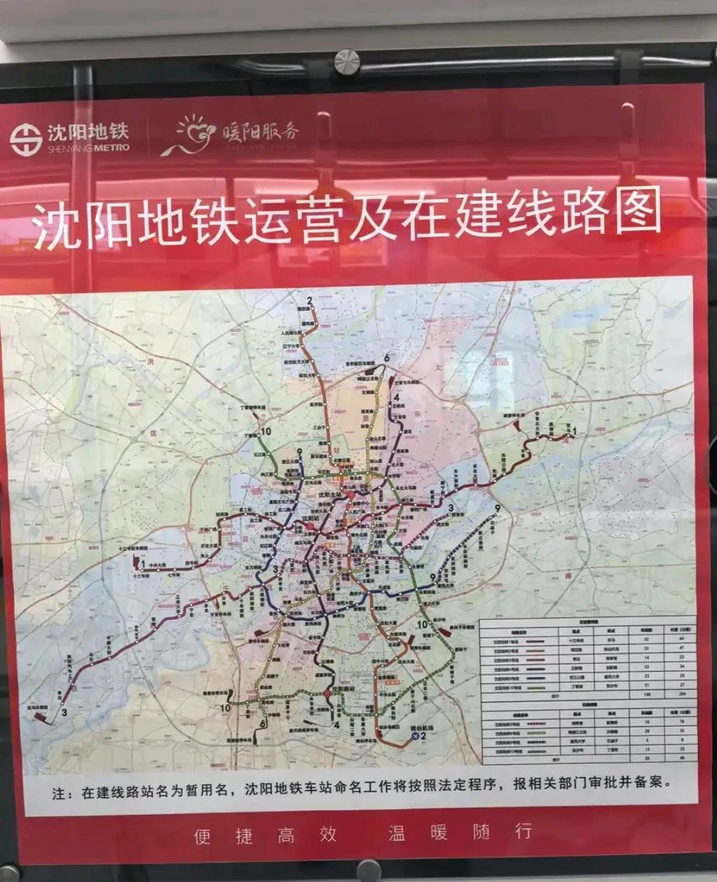 从图上看沈阳目前地铁里程是204公里，在建地铁里程是85公里，预计2029年沈阳