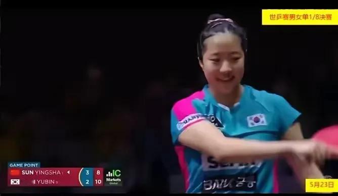 申裕斌笑得早了，后悔死了！第六局申裕斌10:6领先莎莎，手握4个局点，她满以为