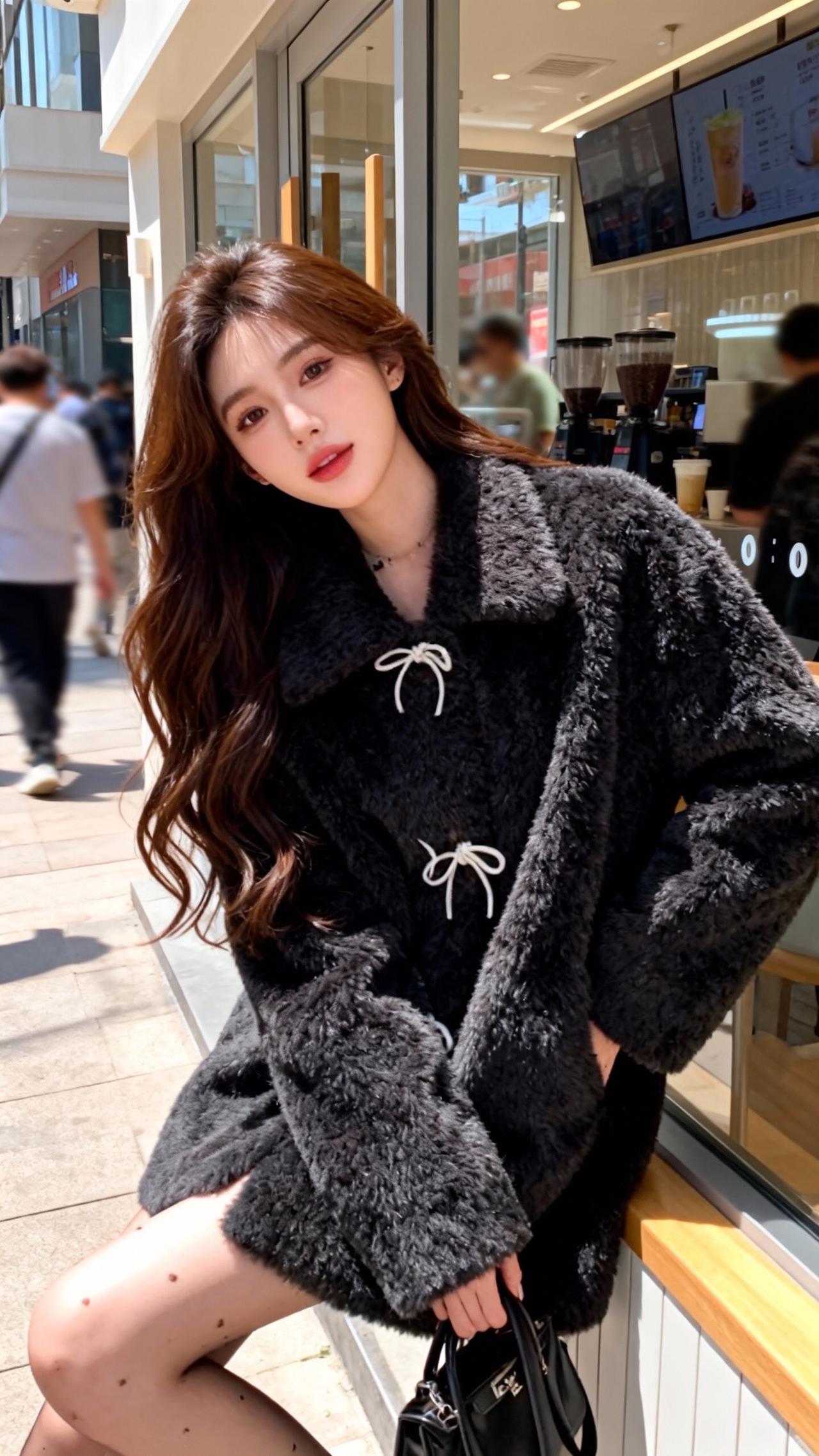 加厚毛毛外套冬季搭配时髦穿搭小香风名媛风
