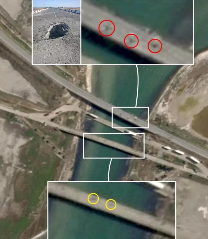 俄媒消息，当地时间13日，克里米亚共和国行动指挥部证实，该地区一处重要桥梁琼加尔
