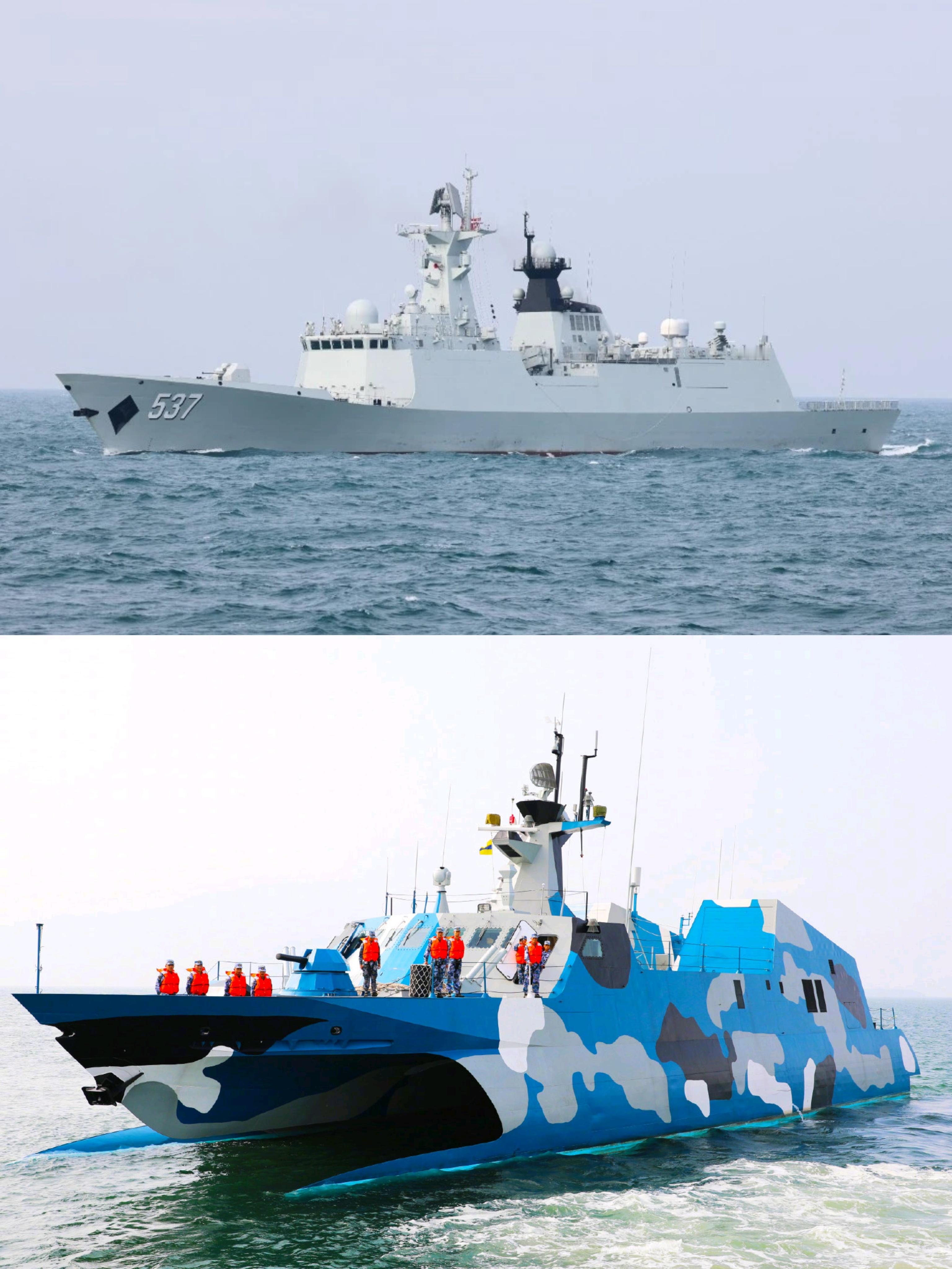 有艇还有舰，汕头舰艇开放阵容公开除了老演员22导弹快艇，这次新增了054A改宜兴